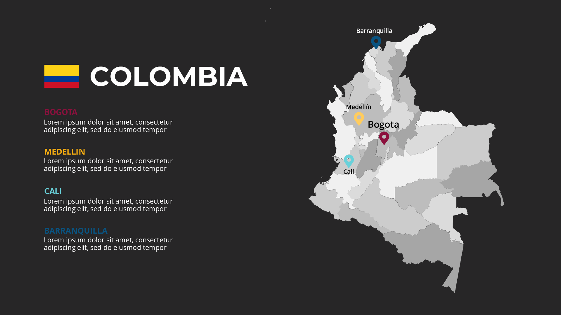 South America Dark slide 6